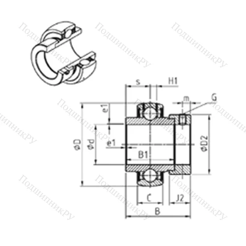 Подшипник шариковый радиальный EX 307