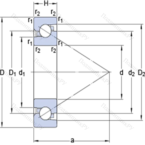 Прецизионные одинарные упорно-радиальные шарикоподшипники для винтовых передач BSD 45100 C от производителя  SKF