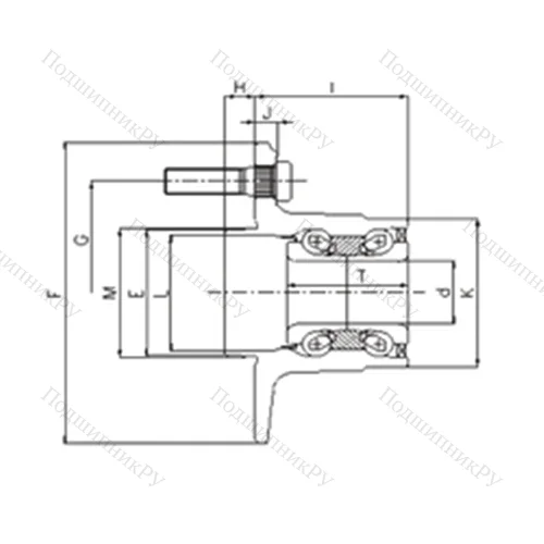 Подшипник шариковый радиально-упорный IJ 142005 от производителя  ILJIN