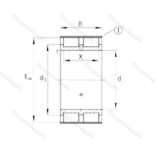 Подшипник роликовый радиальный RSL 185013-A от производителя  INA