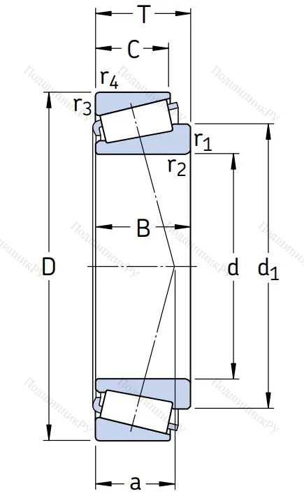 Конический роликовый подшипник 30315 J 2 от производителя  SKF