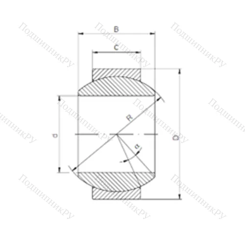 Подшипник скольжения сферический GE 140 HS-2RS от производителя  CX Подшипник скольжения сферический GE 140 HS-2RS от производителя  CX