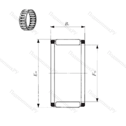 Подшипник игольчатый радиальный KT 131816 от производителя  IKO