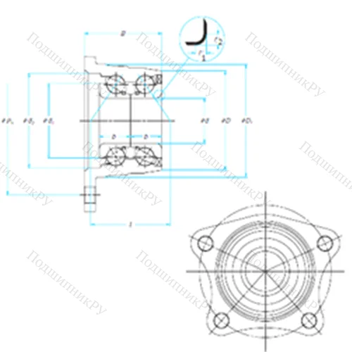 Подшипник шариковый радиально-упорный 30BWK 10 от производителя  NSK