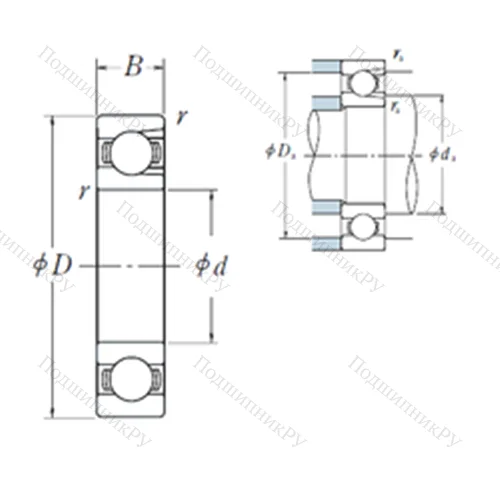 Подшипник шариковый радиальный BL 213