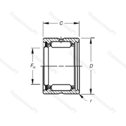 Подшипник игольчатый радиальный HJ-283720RS от производителя  TIMKEN