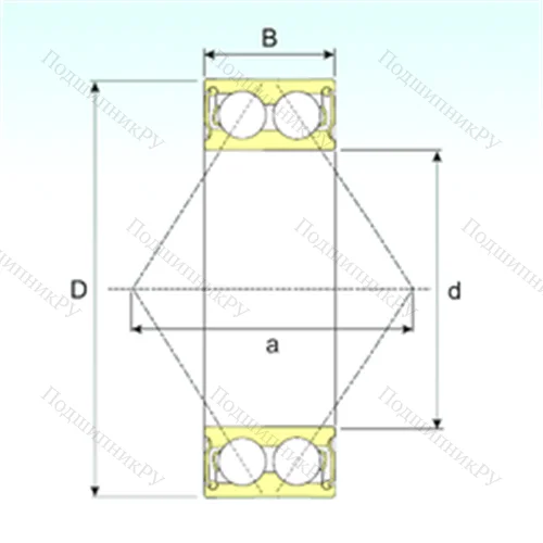 Подшипник шариковый радиально-упорный 5204 2RS от производителя  CYSD