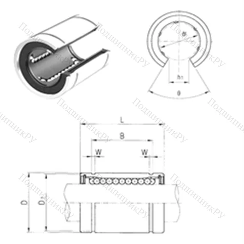 Подшипник шариковый линейный LM 13OP от производителя  Samick