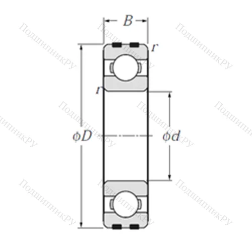 Подшипник шариковый радиальный EC 1-SC 07B 37