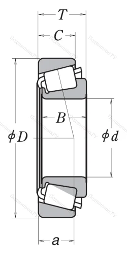 Конический роликовый подшипник HR 30216 J от производителя  NSK