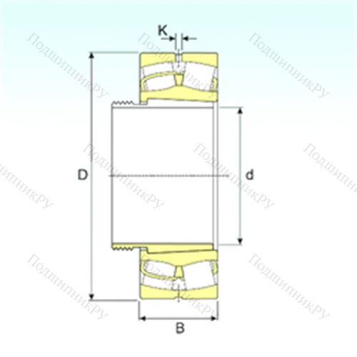 Подшипник роликовый радиальный самоцентрирующийся 24134 EK 30W 33+AH 24134 от производителя  ISB