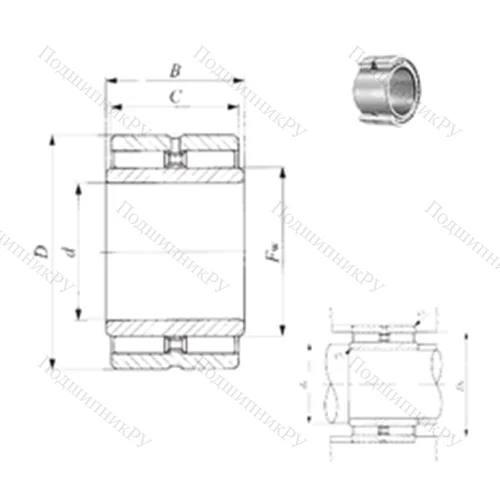 Подшипник игольчатый радиальный GBRI 122416 от производителя  IKO