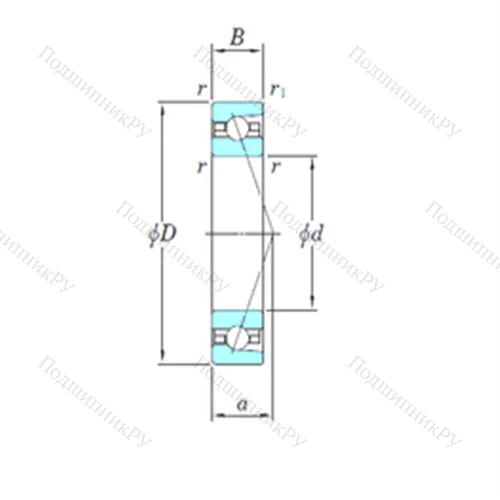 Подшипник шариковый радиально-упорный HAR 012CA