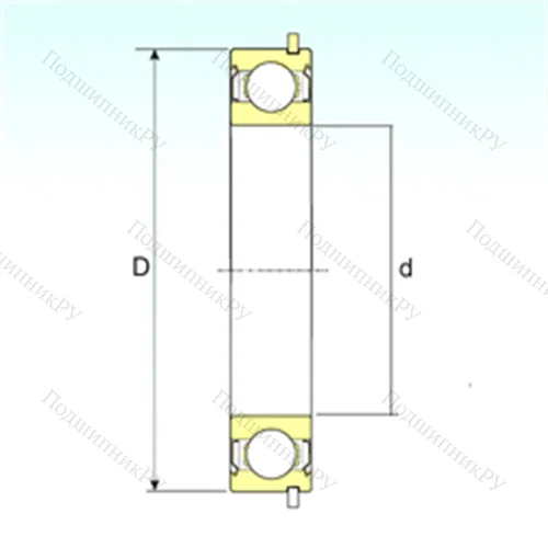 Подшипник шариковый радиальный 6206-ZZNR от производителя  ISB
