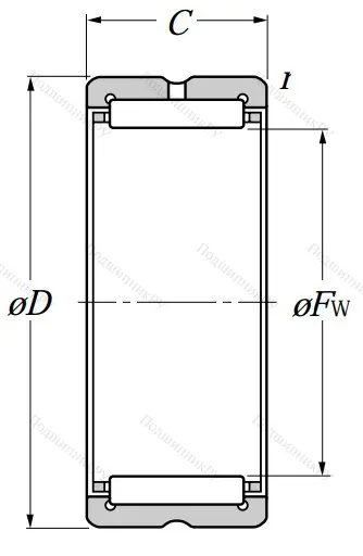 Игольчатый подшипник NK 21/20 R