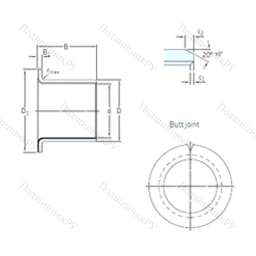 Подшипник скольжения PCMF 353916 E