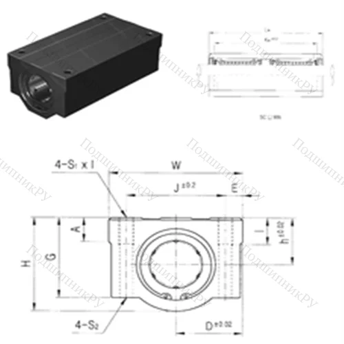 Подшипник шариковый линейный SC 8WUU от производителя  Samick