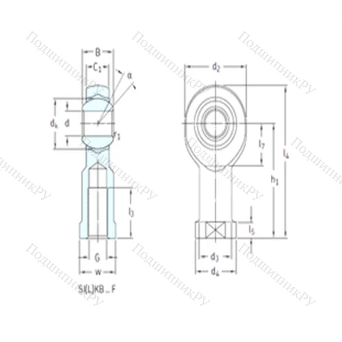 Подшипник скольжения сферический SILKB 10F