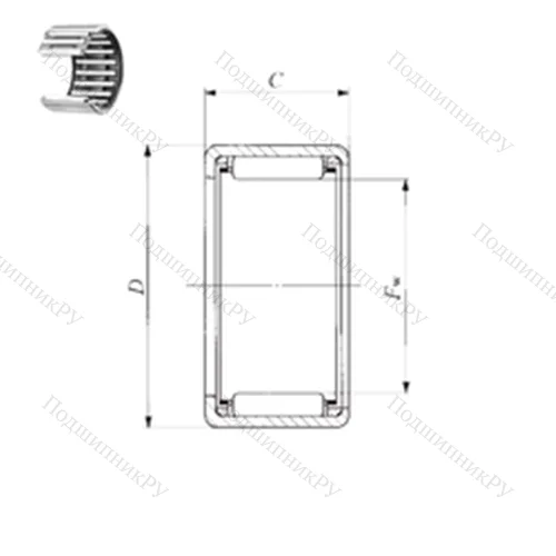Подшипник игольчатый радиальный TA 1715 Z