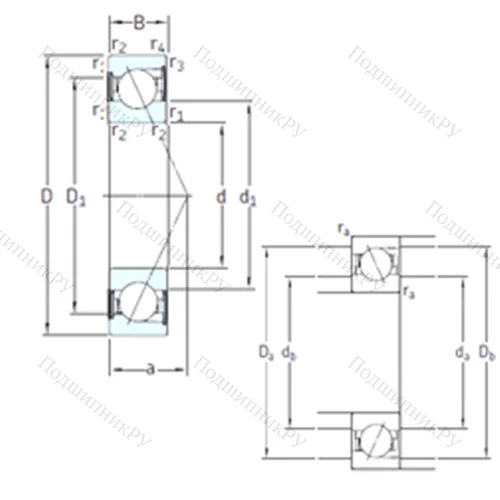 Подшипник шариковый радиально-упорный SS 7203 ACD/P 4A от производителя  SKF