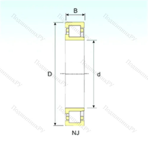 Подшипник роликовый радиальный NJ 202