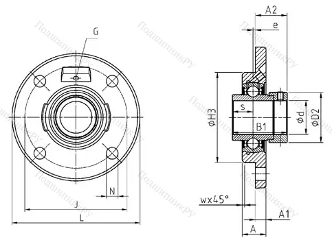 Подшипниковый узел  RME 65-214 XL в Ростове-на-Дону