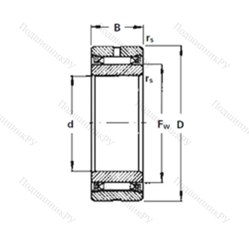 Подшипник игольчатый радиальный NA 1045 от производителя  TIMKEN