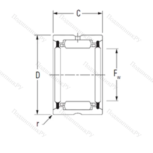 Подшипник игольчатый радиальный HJ-263520,2RS от производителя  KOYO Подшипник игольчатый радиальный HJ-263520,2RS от производителя  KOYO