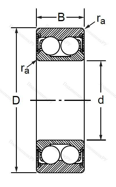 Радиально-упорный шариковый подшипник 3056312 2RS (3312 A 2RSTN) в Ростове-на-Дону