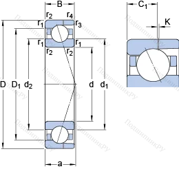 Подшипник 7001 ACD/HCP 4AH в Ростове-на-Дону