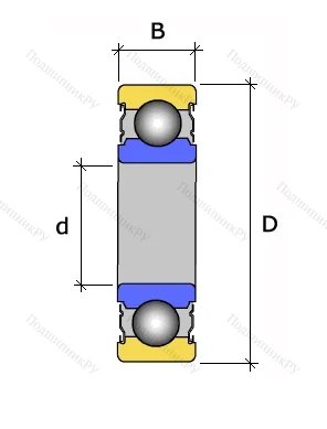 Однорядный шариковый подшипник 6010 HVZZ от производителя  SNR