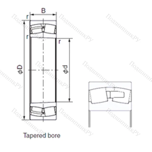 Подшипник роликовый радиальный 23964EK