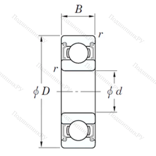 Подшипник шариковый радиальный SE 6005 ZZSTMG 3