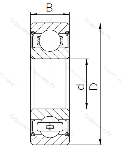 Шариковый однорядный подшипник 80202 (6202 ZZ) в Ростове-на-Дону