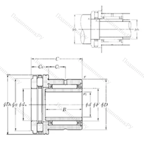 Подшипник комбинированный NKXR 20T 2+IR 17?20?20 от производителя  NTN