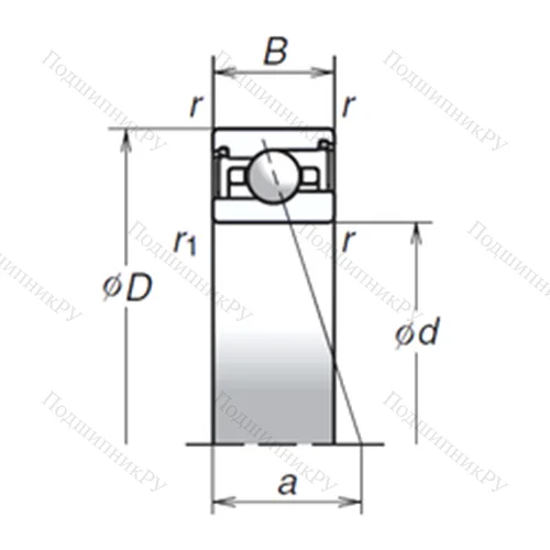 Подшипник шариковый радиально-упорный 80BNR 29HV 1V
