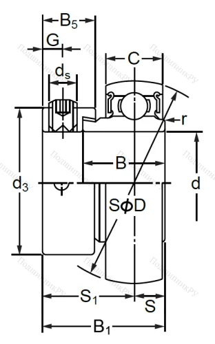 Корпусный подшипник SA 210 (AEL 210) в Ростове-на-Дону