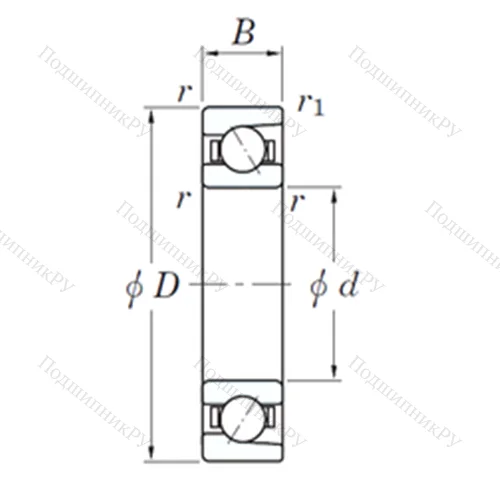 Подшипник шариковый радиально-упорный 3NC 7207 FT