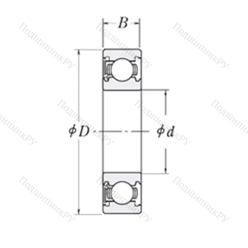 Подшипник шариковый радиальный LJ 5/8-RS от производителя  RHP Подшипник шариковый радиальный LJ 5/8-RS от производителя  RHP