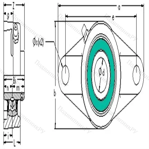 Подшипниковый узел UCFL 213 от производителя  AST