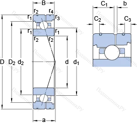 Подшипник 7020 ACB/HCP 4AL