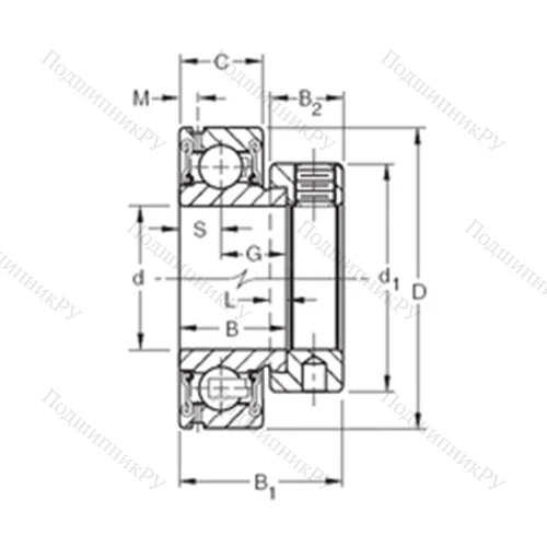 Подшипник шариковый радиальный GRAE 17RR