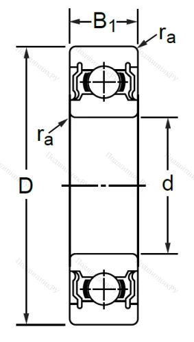 Дюймовый шариковый подшипник RLS 5 2RS (LJ 5/8-2RS) в Ростове-на-Дону