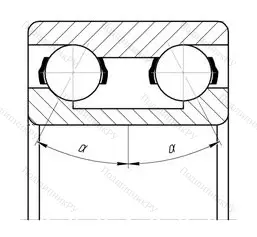 Подшипник 3306 2RS размер 30x72x30,2 от производителя  SKF