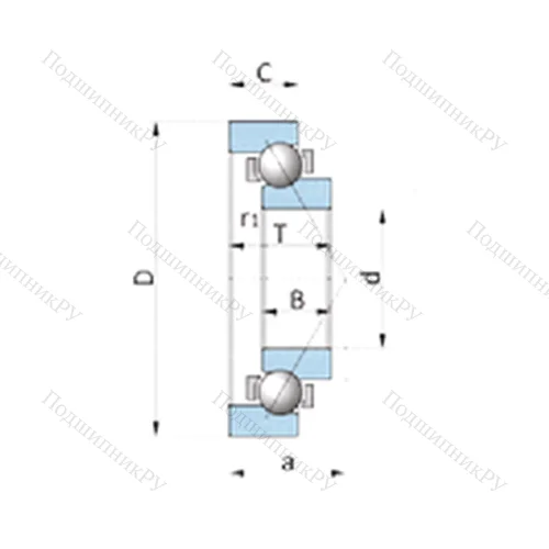Подшипник шариковый радиально-упорный BA 260-4 от производителя  NSK