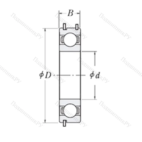 Подшипник шариковый радиальный 6207GPC 4