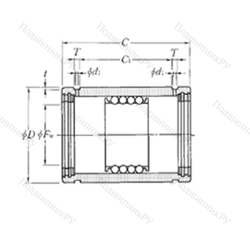 Подшипник шариковый линейный KD 304565LL от производителя  NTN