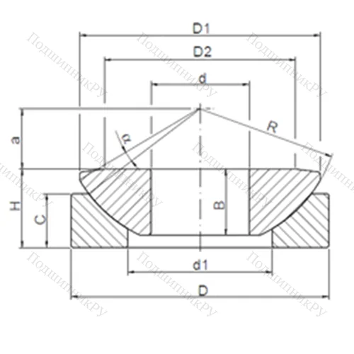 Подшипник скольжения сферический GW 015 от производителя  CX