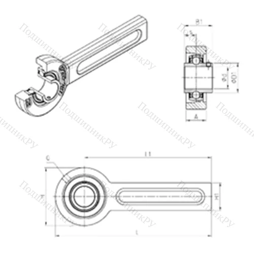 Подшипниковый узел шариковый радиальный UCSP 209 от производителя  SNR