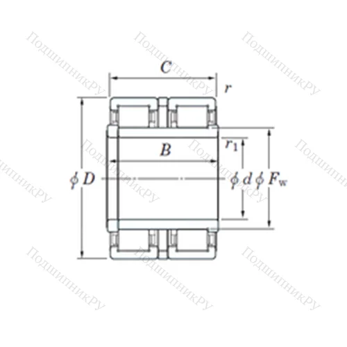 Подшипник роликовый радиальный JC 12